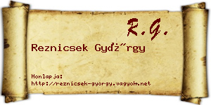 Reznicsek György névjegykártya